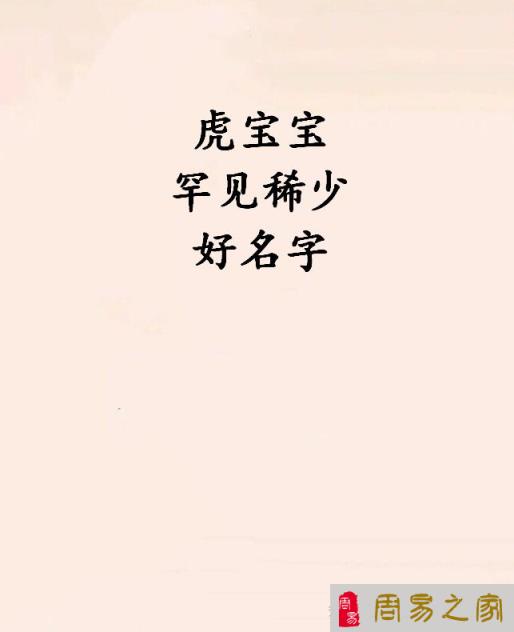 老虎宝宝罕见罕见的好名字让人永忘不忘