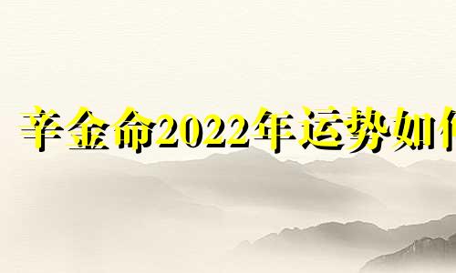 辛金命2022年运势如何 辛金命2022年 辛金命2021