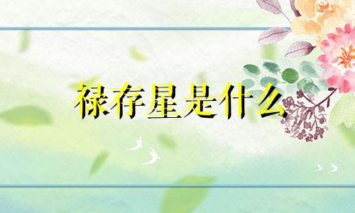禄存星是什么  禄存星在夫妻宫