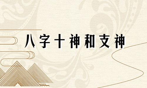 八字十神和支神  支神和十神区别