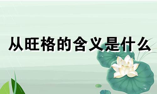 从旺格的含义是什么  八字从旺格与假从旺格区别