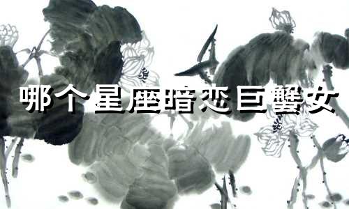 哪个星座暗恋巨蟹女