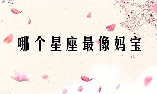 哪个星座最像妈宝