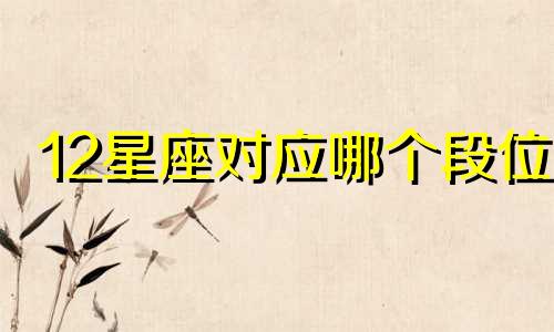 12星座对应哪个段位
