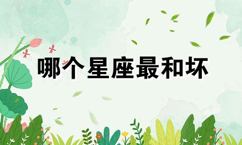 哪个星座最和坏