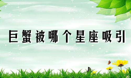 巨蟹被哪个星座吸引