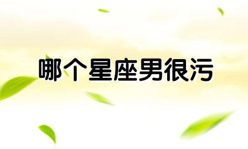 哪个星座男很污