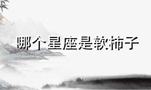 哪个星座是软柿子