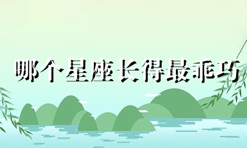 哪个星座长得最乖巧