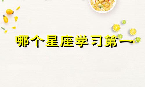 哪个星座学习第一