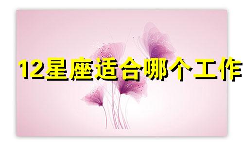 12星座适合哪个工作