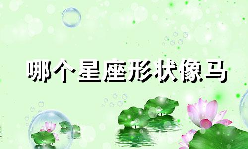 哪个星座形状像马