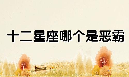 十二星座哪个是恶霸