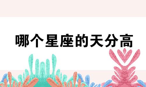 哪个星座的天分高