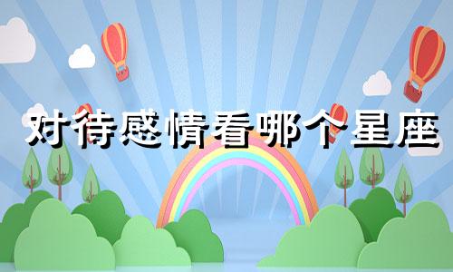 对待感情看哪个星座