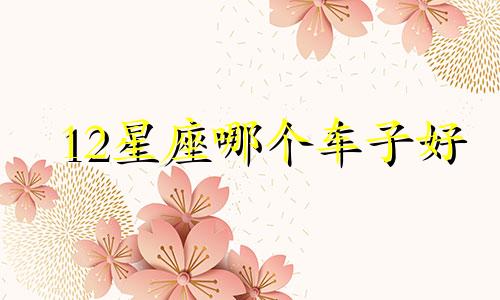 12星座哪个车子好