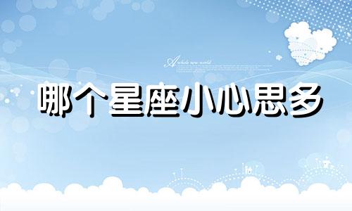 哪个星座小心思多