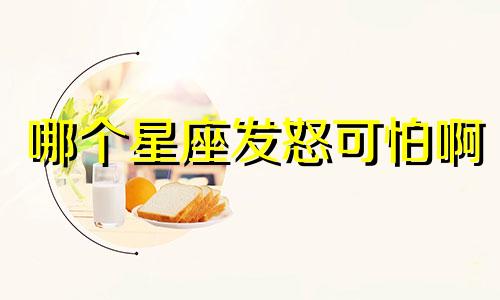 哪个星座发怒可怕啊