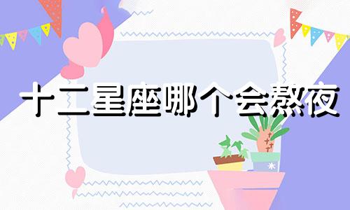 十二星座哪个会熬夜
