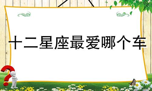 十二星座最爱哪个车