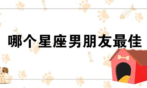 哪个星座男朋友最佳