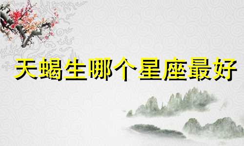 天蝎生哪个星座最好