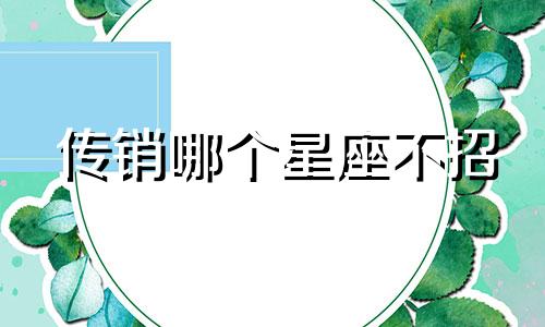 传销哪个星座不招