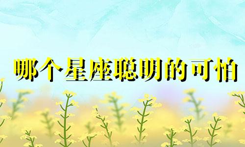 哪个星座聪明的可怕