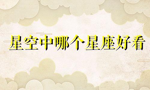 星空中哪个星座好看