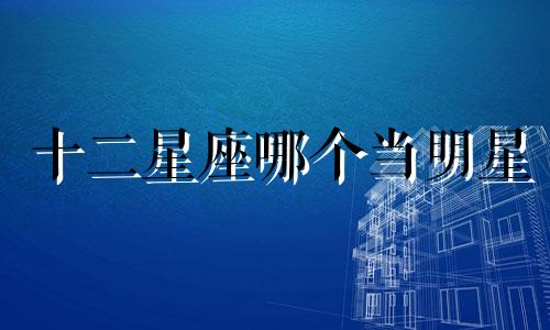 十二星座哪个当明星