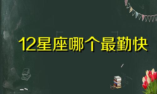 12星座哪个最勤快