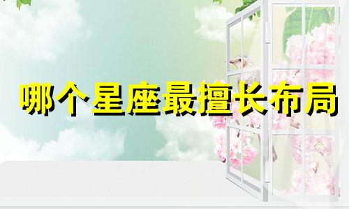 哪个星座最擅长布局