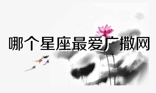 哪个星座最爱广撒网