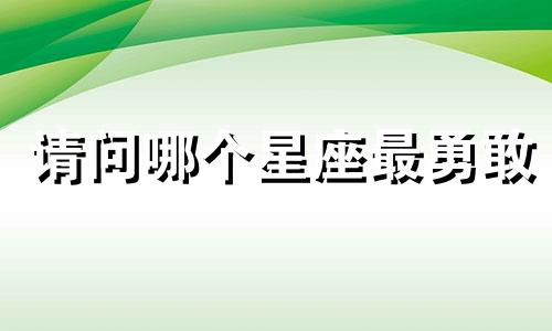 请问哪个星座最勇敢
