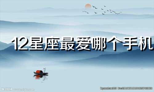 12星座最爱哪个手机