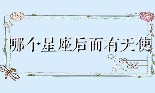 哪个星座后面有天使