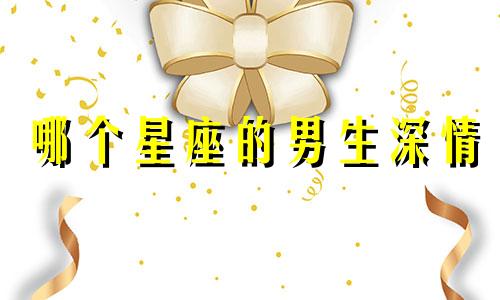 哪个星座的男生深情