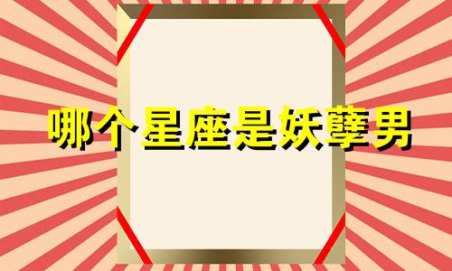 哪个星座是妖孽男