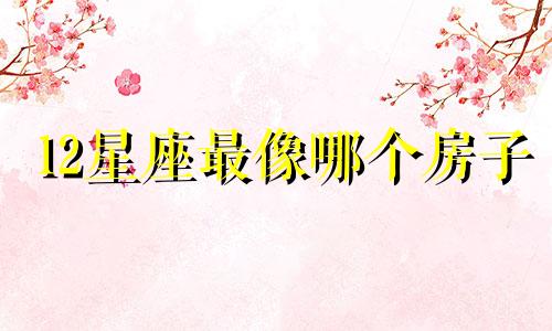 12星座最像哪个房子