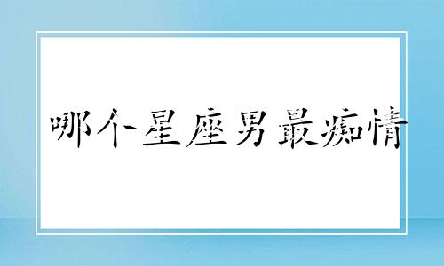 哪个星座男最痴情