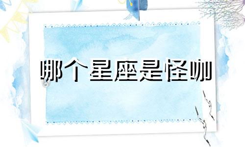 哪个星座是怪咖