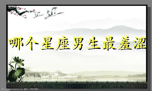 哪个星座男生最羞涩