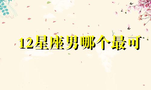 12星座男哪个最可