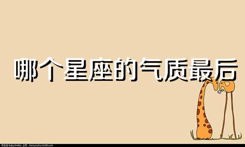 哪个星座的气质最后
