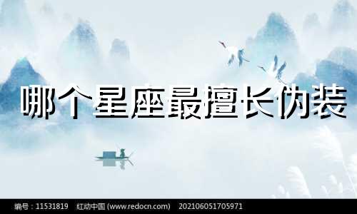 哪个星座最擅长伪装