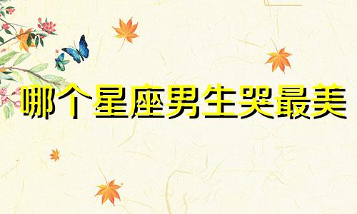 哪个星座男生哭最美