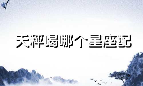 天秤喝哪个星座配