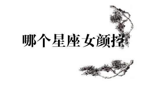 哪个星座女颜控
