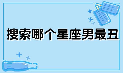 搜索哪个星座男最丑
