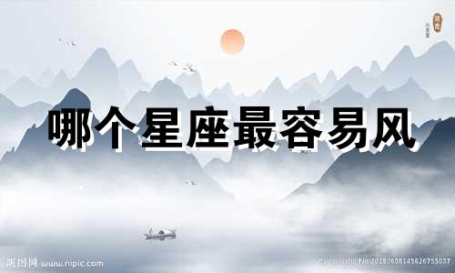 哪个星座最容易风